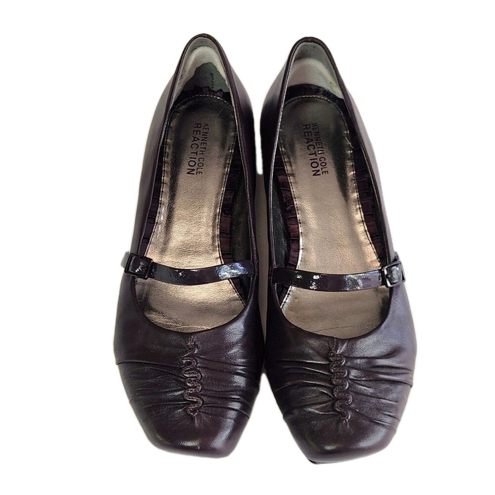 Kenneth Cole Reaction Size 7 Slip-On Plum Wedge Flats Comfort Work Shoes
